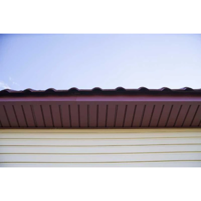 Софит металлический без перфорации 0,5 Quarzit Pro Matt с пленкой RAL 7024 мокрый асфальт