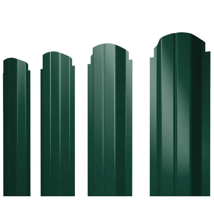 Штакетник П-образный B фигурный Grand Line 0,45 Полиэстер RAL 6005 Зеленый Мох